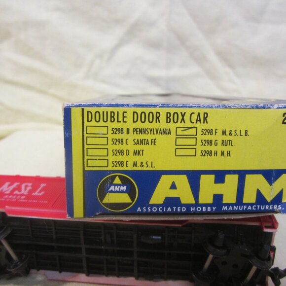 VTG AHM HO SCALE "M ST L" DOUBLE DOOR BOX CAR, RED #54650 - Picture 7 of 7